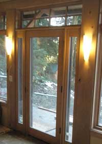 Sconces at the front door